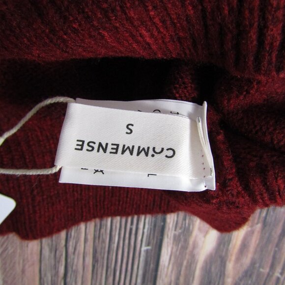 Commense Small Red One Shoulder Asymmetric Sweater NEW NWT - Picture 3 of 5